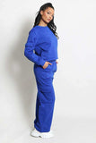 Jersey Sweatshirt & Wide Leg Cargo Set