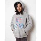 Kids Colour Drip Teddy Graphic Print Hoodie