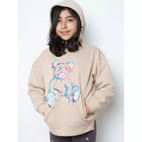 Kids Colour Drip Teddy Graphic Print Hoodie