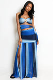 Starfish Tie Bandeau Top And Maxi Skirt Set