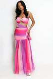 Starfish Tie Bandeau Top And Maxi Skirt Set