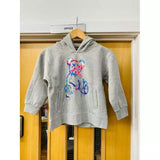 Kids Colour Drip Teddy Graphic Print Hoodie