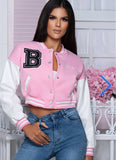 Crop Baseball Style Jacket