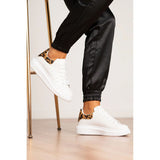 Leopard Print White Chunky Trainers