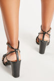 Block Heeled Strappy Sandals